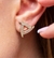 Brinco Iolanda triangular com zirconias - Romantic Semijoias