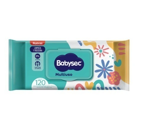 Toallitas húmedas Babysec Multiuso 120 unidades