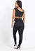 Calça Legging Preto Listra Branca Cropped Preto e Branco Conjunto | REF: LX201 - Modas & Charme