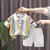 Conjunto de camiseta e shorts de algodão de manga curta infantil - comprar online