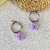 Argollas Flor | LILA | ACERO Q | Disp. en Londres Cta