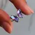 Anillo Mariposa Violeta T19 | ACERO Q. | Disp. en Londres Cta.