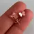 Aros Pasantes | Mini Mariposa Rosa | Acero D | Disp en Londres Cta en internet