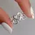 Anillo Corazones Calados T18 | ACERO B. | Disp. en Londres Cta.