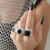 ANILLO BOMBÉ ACRÍLICO-JOYERÍA DE AUTOR. - comprar online