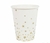 Vaso Polipapel Blanco con Estrellas Doradas x 240 cc. x 8 u.