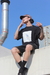 Remera Negra Oversize Nature - Batiam