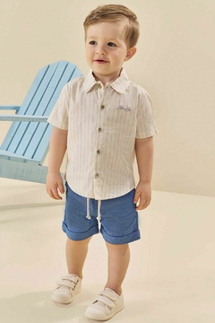 Conjunto de Camisa em Linho Deluxe e Bermuda em Ecostretch