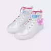 Tênis de Led Cano Médio Pampili XP 24 Borboleta e Glitter Flocado Branco