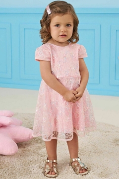 Vestido em Tule Bordado Garden