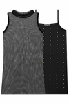 Vestido Sobreposição em Tule e Regata em Malha Uv Dry