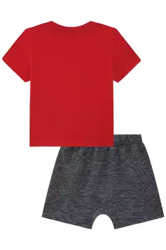 Conjunto de camiseta em Meia Malha e Bermuda Saruel em Molecotton Diagonal na internet