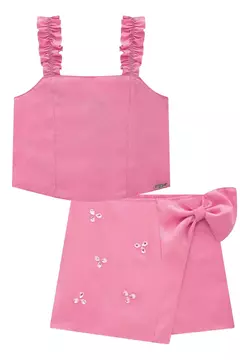 CONJUNTO DE CROPPED E SHORTS SAIA EM ZURIQUE SHINE na internet