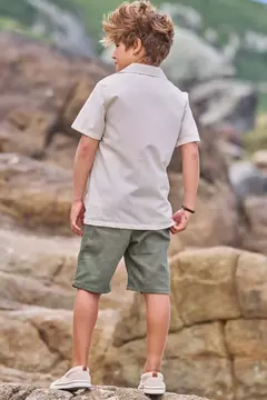 CONJUNTO DE CAMISA EM COMBRAIA E BERMUDA EM SARJA - comprar online