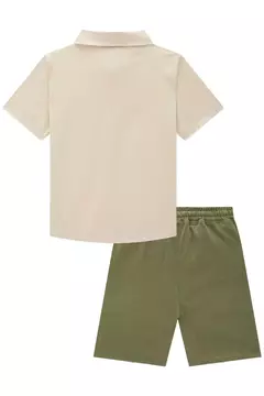 CONJUNTO DE CAMISA EM COMBRAIA E BERMUDA EM SARJA - La Mors