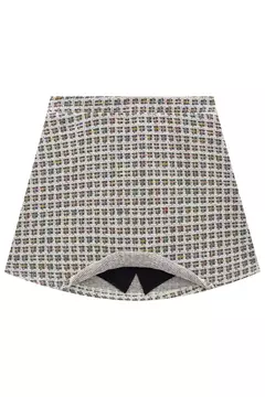 Saia em malha jacquard kim - comprar online