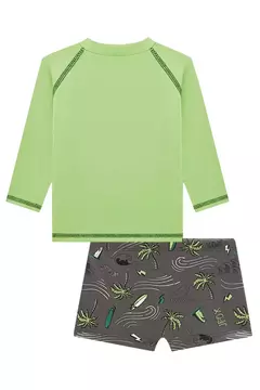 CONJUNTO DE CAMISETA E SUNGA EM MALHA UV DRY COM PROTEÇÃO UV 50+