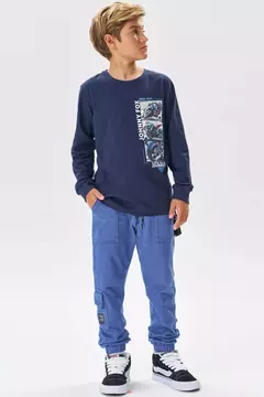 CALÇA JOGGER EM MALHA DEMIN COM ELASTANO - comprar online