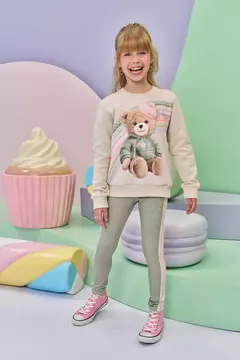 CONJUNTO DE BLUSÃO EM MOLETON COM PELUCIA E CALÇA LEGGING EM TERMOSKIN