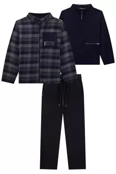 CONJUNTO DE JAQUETA REVERSÍVEL E CALÇA EM COTTON - La Mors