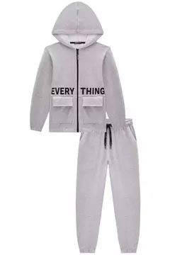 CONJUNTO DE JAQUETA E CALÇA JOGGER EM MOLETOM SEM PELUCIA - La Mors
