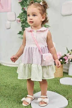VESTIDO EM VISCO TWILL. ACOMPANHA A BOLSA.