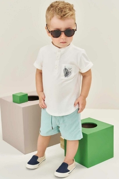 Conjunto de Bata em Meia Malha e Bermuda em Linho Santorine com Elastano - comprar online