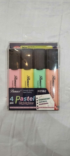 Marca Texto Bonace - 4 Cores - Tons Pastel - comprar online
