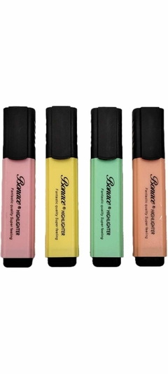 Marca Texto Bonace - 4 Cores - Tons Pastel