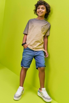 BERMUDA EM MALHA JEANS TREK COM ELASTANO
