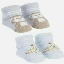 KIT COM 02 PARES DE MEIAS BEBE ATOALHADA