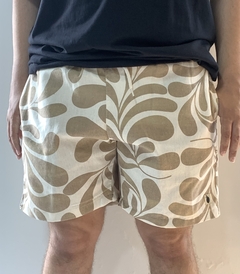 Short linho estampado