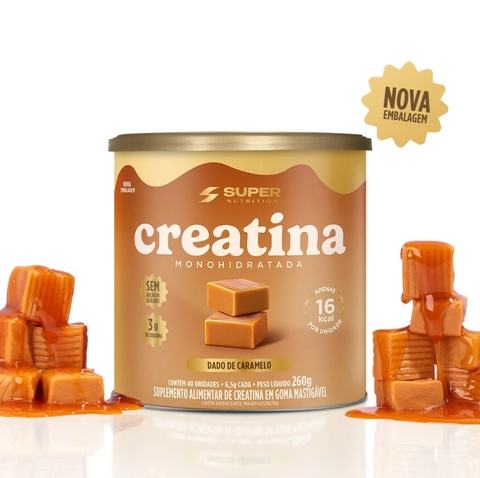 Dado de Creatina Sabor Caramelo 40un Super Nutrition