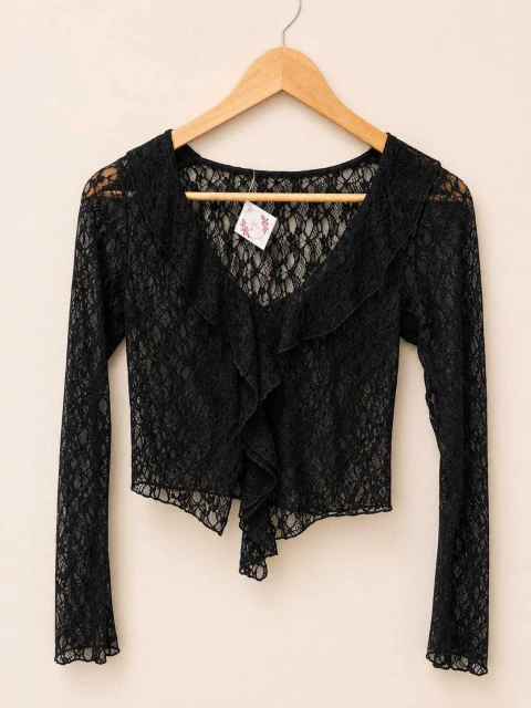BLUSA ENCAJE Y TRANSPARENCIA