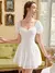 Vestido Corto Coquette Casual - Blanco