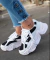 Zapatos Deportivos Plataformas Blanco Y Negro