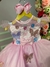 Vestido Marie Rosa Jardim Encantado Laço - Fernanda Belluf Galera