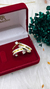 Aliança de prata, com detalhe dourado-5 mm - comprar online
