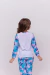 Pijama infantil de manga longa e calça com estampa do Stitch, com cores vibrantes e detalhes em coração.