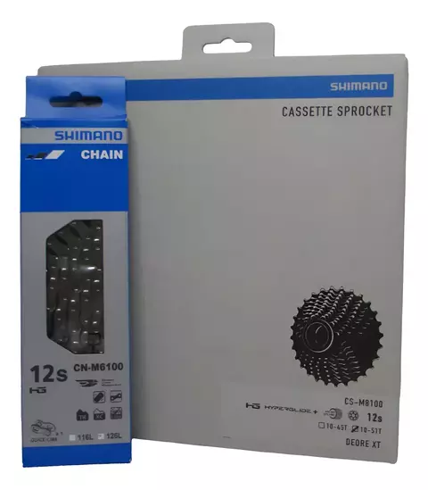 Combo Piñon Shimano Cs-m8100 10-51t + Cadena Shimano M6100
