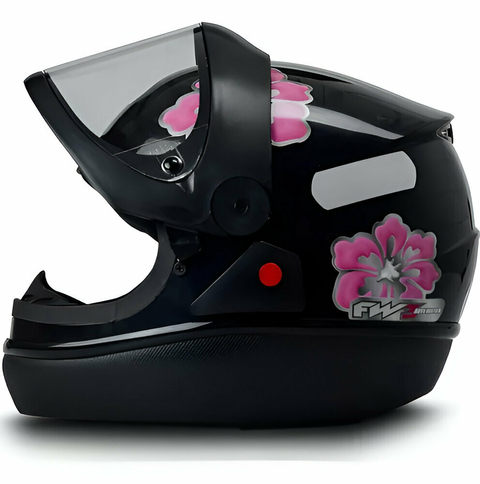 Capacete Fechado FW3 Automatic Cor/Preto Flores