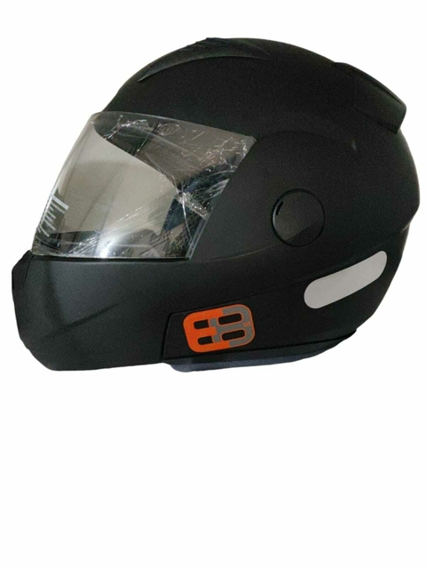 Capacete Escamoteavel EBF New E8 Solid Cor/Preto Fosco