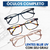 Armação Quadrada com Lentes BLUE UV - No seu GRAU