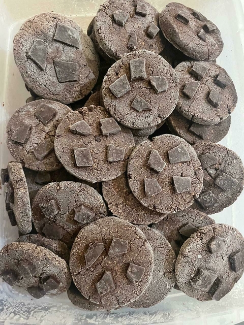 Caja de 50 choco coockies para cafeterías y restaurantes congeladas