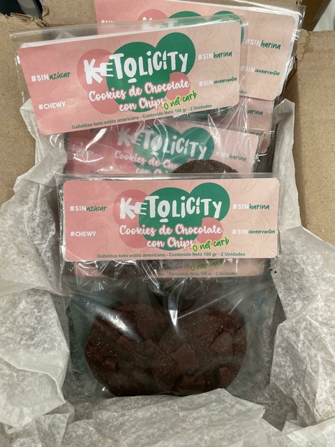 50 porciones de chococookies con packaging