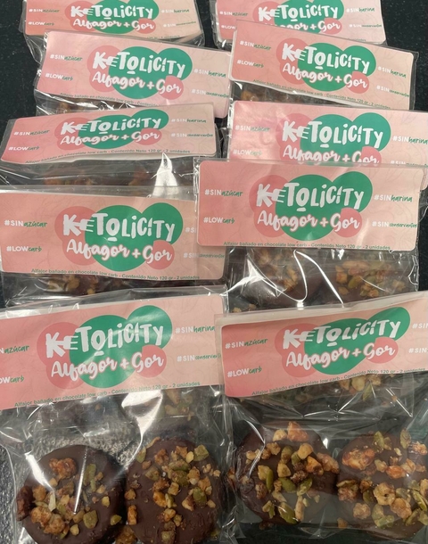 50 porciones de Alfajor mas gor con packaging