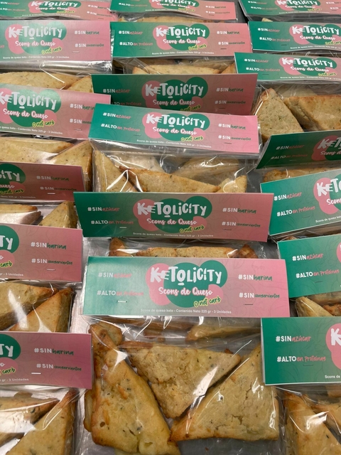 50 porciones de Scons con packaging