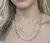 Colar Duplo Corrente Strass