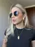 Conjunto - oval meio Liso com borda listrada - comprar online