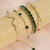 Kit 4 Pulseiras Dourado Verde - comprar online
